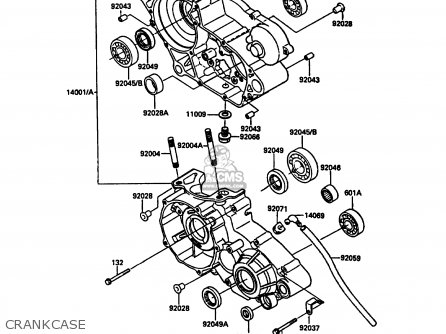 CRANKCASE - KDX200-C3 1988 UNITED KINGDOM AL