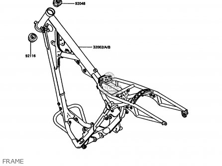 FRAME - KDX200-C3 1988 UNITED KINGDOM AL