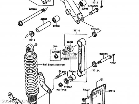 SUSPENSION - KDX200-C3 1988 UNITED KINGDOM AL