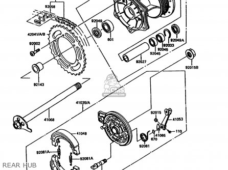 REAR HUB - KDX200-C3 1988 UNITED KINGDOM AL