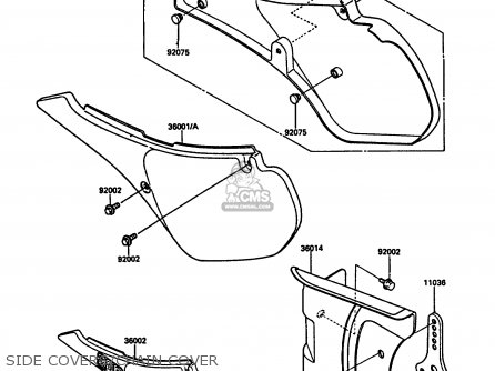 SIDE COVERS/CHAIN COVER - KDX200-C3 1988 UNITED KINGDOM AL