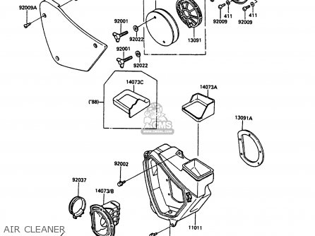 AIR CLEANER - KDX200-C3 1988 USA CANADA