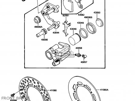 FRONT BRAKE - KDX200-C3 1988 USA CANADA