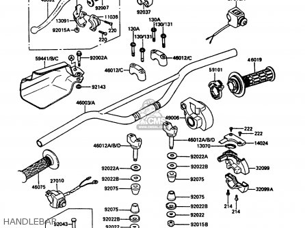 HANDLEBAR - KDX200-C3 1988 USA CANADA