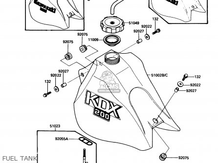 FUEL TANK - KDX200-C3 1988 USA CANADA