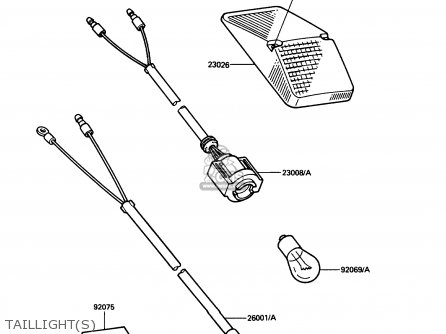 TAILLIGHT(S) - KDX200-C3 1988 USA CANADA