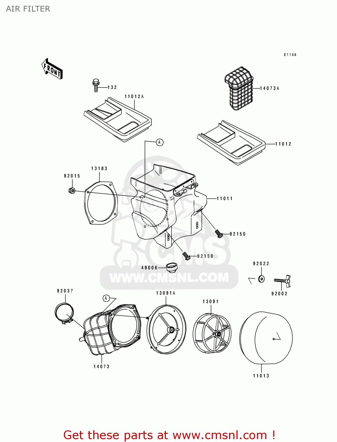 AIR FILTER KDX200-E1 1989 UNITED KINGDOM AL