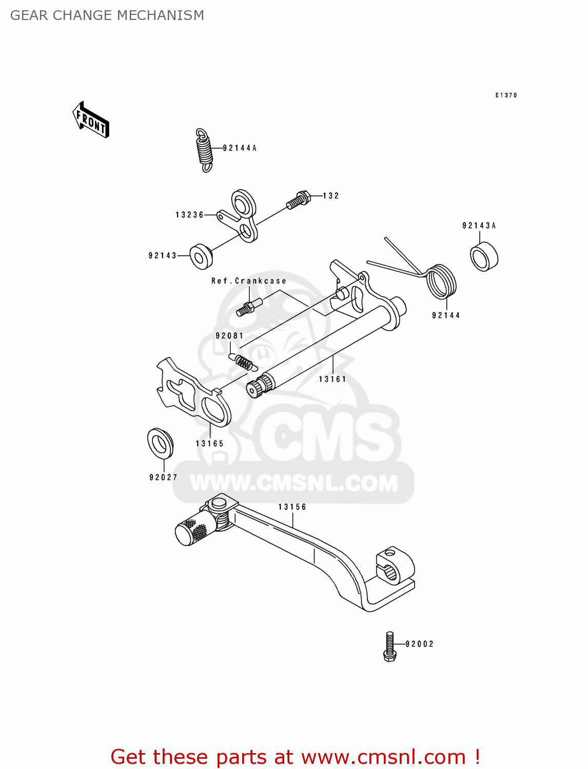 GEAR CHANGE MECHANISM KDX200-E1 1989 UNITED KINGDOM AL