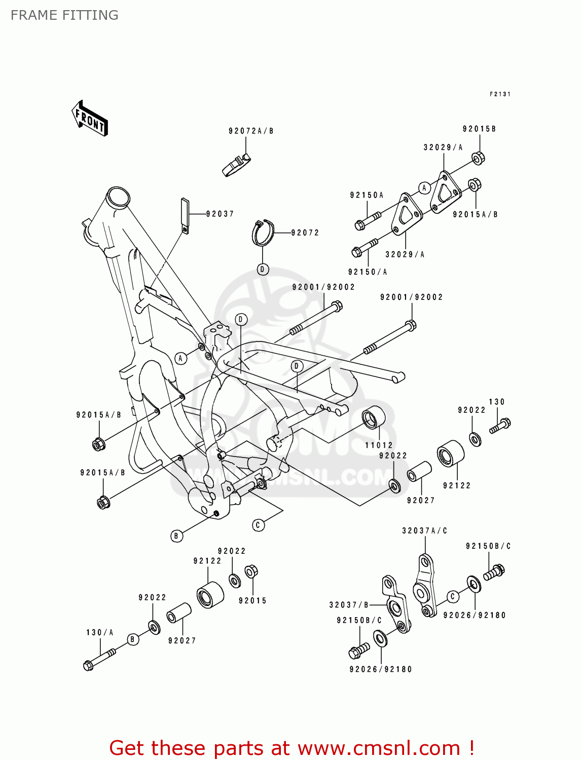 FRAME FITTING KDX200-E1 1989 UNITED KINGDOM AL