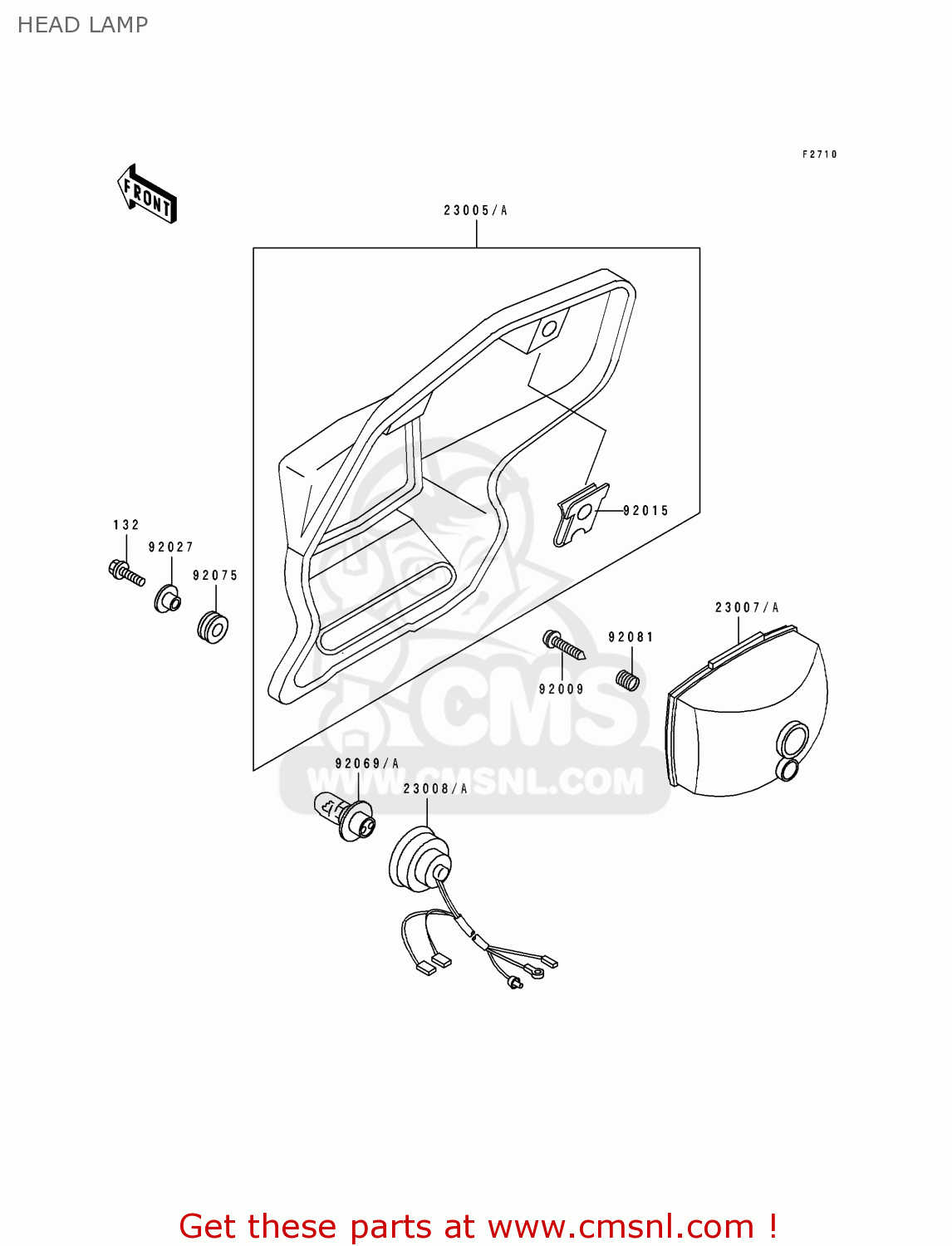 HEAD LAMP KDX200-E1 1989 UNITED KINGDOM AL