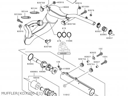 MUFFLER(KDX200-E1) - KDX200-E1 1989 UNITED KINGDOM AL
