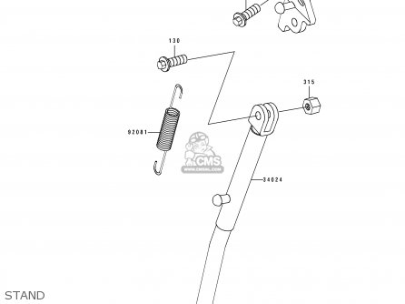 STAND - KDX200-E1 1989 UNITED KINGDOM AL