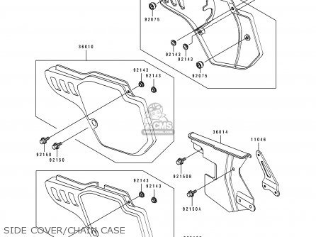 SIDE COVER/CHAIN CASE - KDX200-E1 1989 UNITED KINGDOM AL