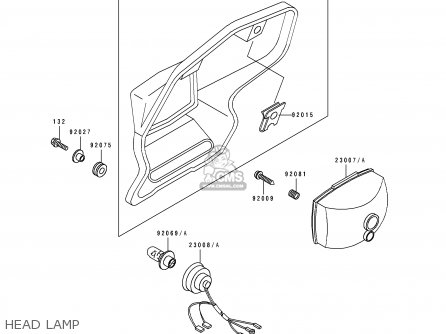 HEAD LAMP - KDX200-E1 1989 UNITED KINGDOM AL
