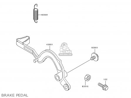 BRAKE PEDAL - KDX200-E1 1989 USA CANADA