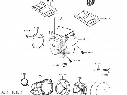 AIR FILTER - KDX200-E2 1990 UNITED KINGDOM AL AS