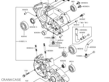 CRANKCASE - KDX200-E2 1990 UNITED KINGDOM AL AS