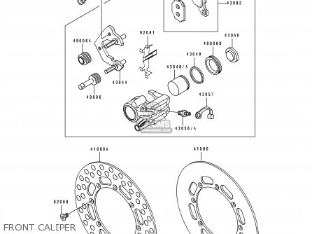 FRONT CALIPER - KDX200-E2 1990 UNITED KINGDOM AL AS
