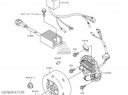 Kawasaki KDX200-E2 1990 USA CANADA parts lists and schematics