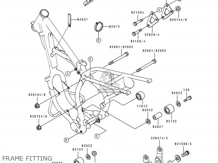 FRAME FITTING - KDX200-E2 1990 USA CANADA