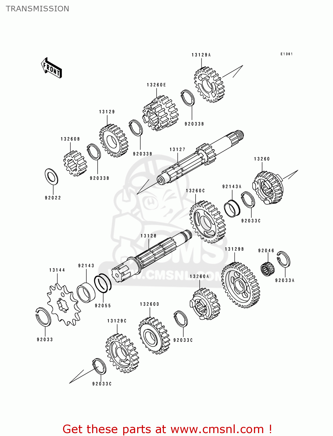 TRANSMISSION KDX200-E3 1991 UNITED KINGDOM AL