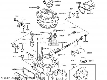 CYLINDER HEAD/CYLINDER - KDX200-E3 1991 UNITED KINGDOM AL