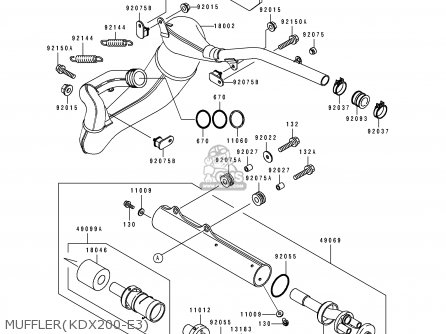 MUFFLER(KDX200-E3) - KDX200-E3 1991 UNITED KINGDOM AL