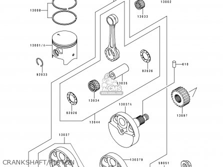 CRANKSHAFT/PISTON - KDX200-E3 1991 UNITED KINGDOM AL