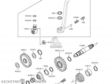 KICKSTARTER MECHANISM - KDX200-E3 1991 UNITED KINGDOM AL