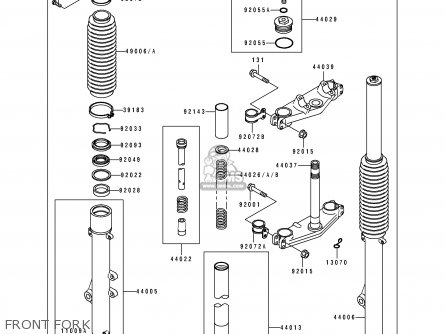 FRONT FORK - KDX200-E3 1991 UNITED KINGDOM AL