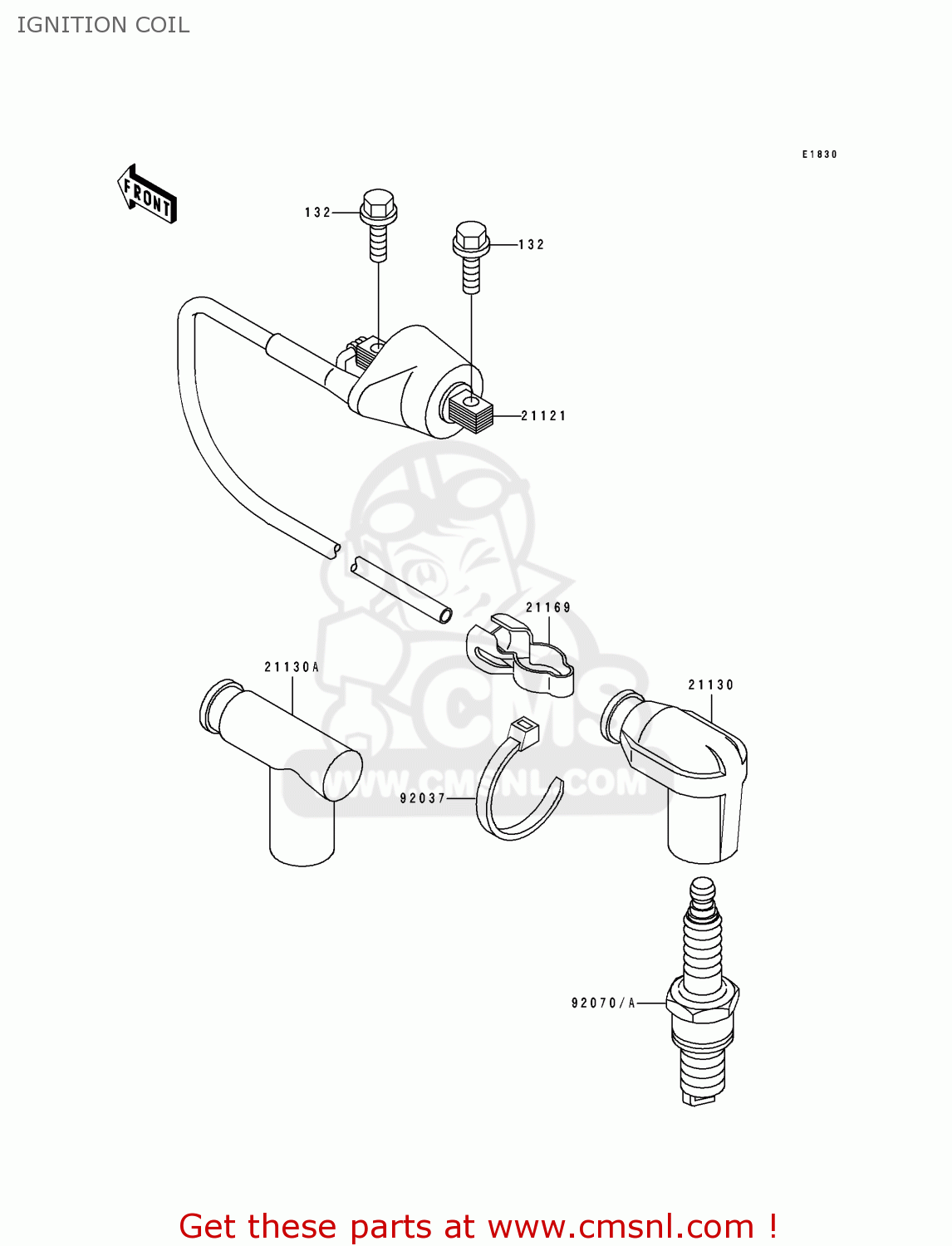 IGNITION COIL KDX200-E3 1991 USA CANADA