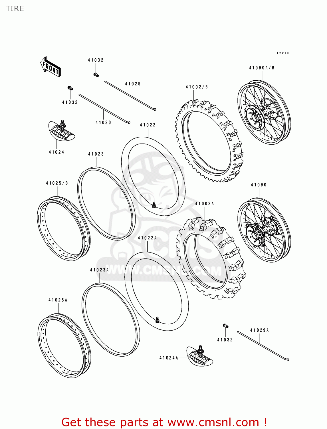 TIRE KDX200-E3 1991 USA CANADA