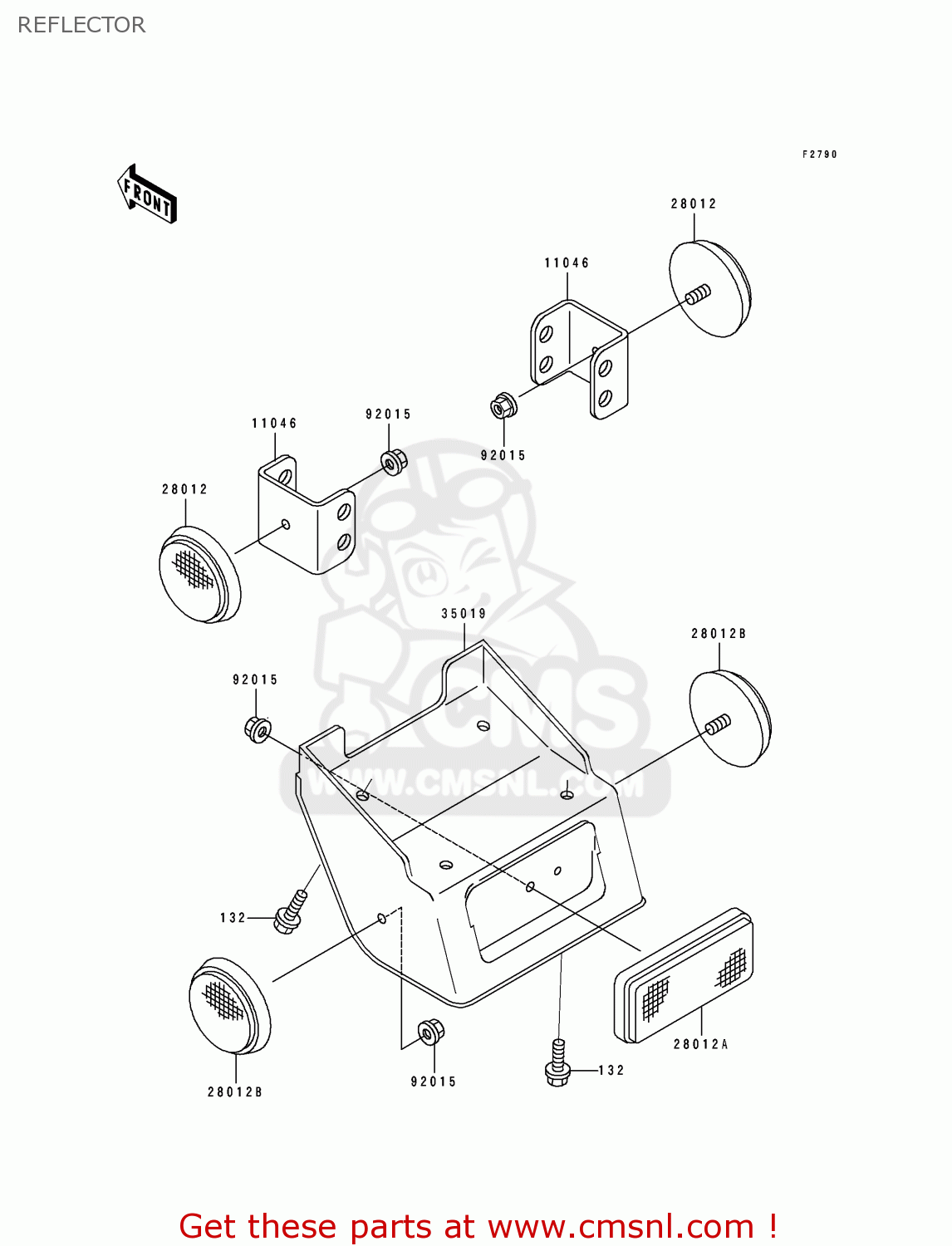 REFLECTOR KDX200-E3 1991 USA CANADA