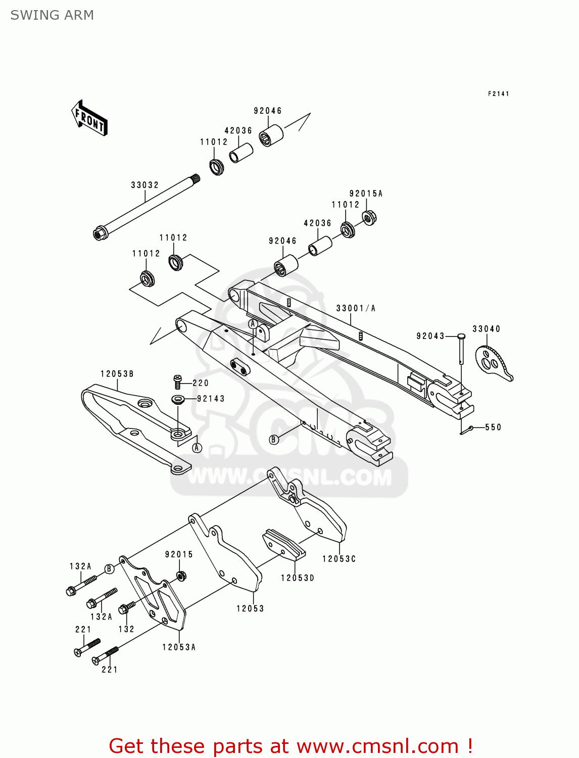 SWING ARM KDX200-E4 1992 UNITED KINGDOM AL