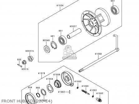 FRONT HUB(KDX200-E4) - KDX200-E4 1992 UNITED KINGDOM AL