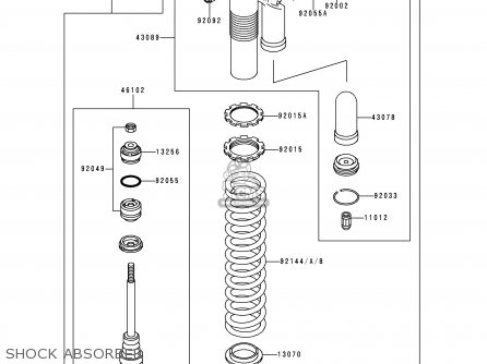 SHOCK ABSORBER - KDX200-E4 1992 UNITED KINGDOM AL