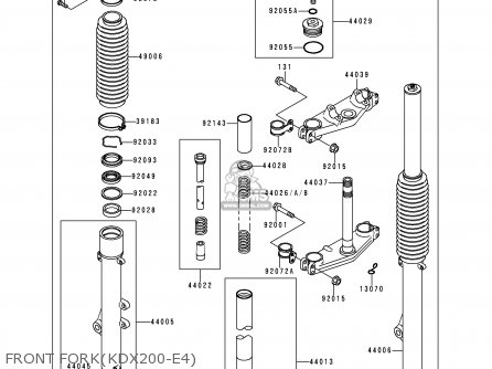 FRONT FORK(KDX200-E4) - KDX200-E4 1992 UNITED KINGDOM AL