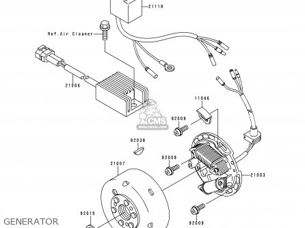 Kawasaki KDX200-E4 1992 USA CANADA parts lists and schematics