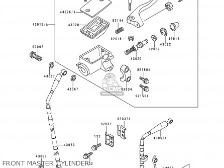 FRONT MASTER CYLINDER - KDX200-E4 1992 USA CANADA