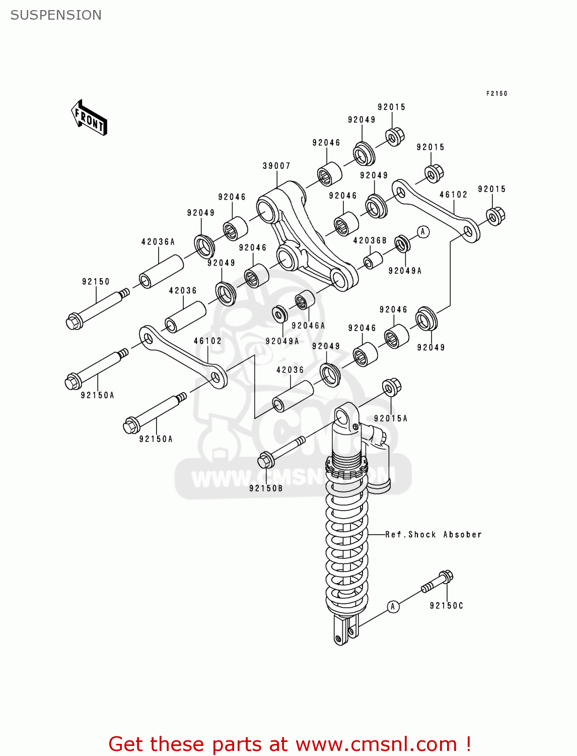 SUSPENSION KDX200-E5 1993 UNITED KINGDOM AL