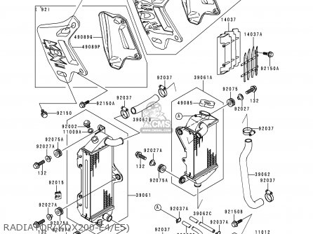 RADIATOR(KDX200-E4/E5) - KDX200-E5 1993 USA CANADA