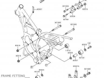 FRAME FITTING - KDX200-E5 1993 USA CANADA