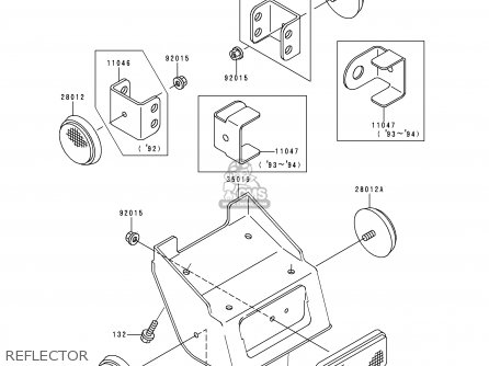 REFLECTOR - KDX200-E5 1993 USA CANADA