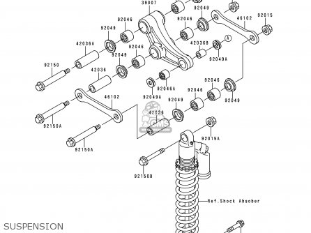 Kawasaki KDX200-E6 1994 UNITED KINGDOM AL parts lists and schematics