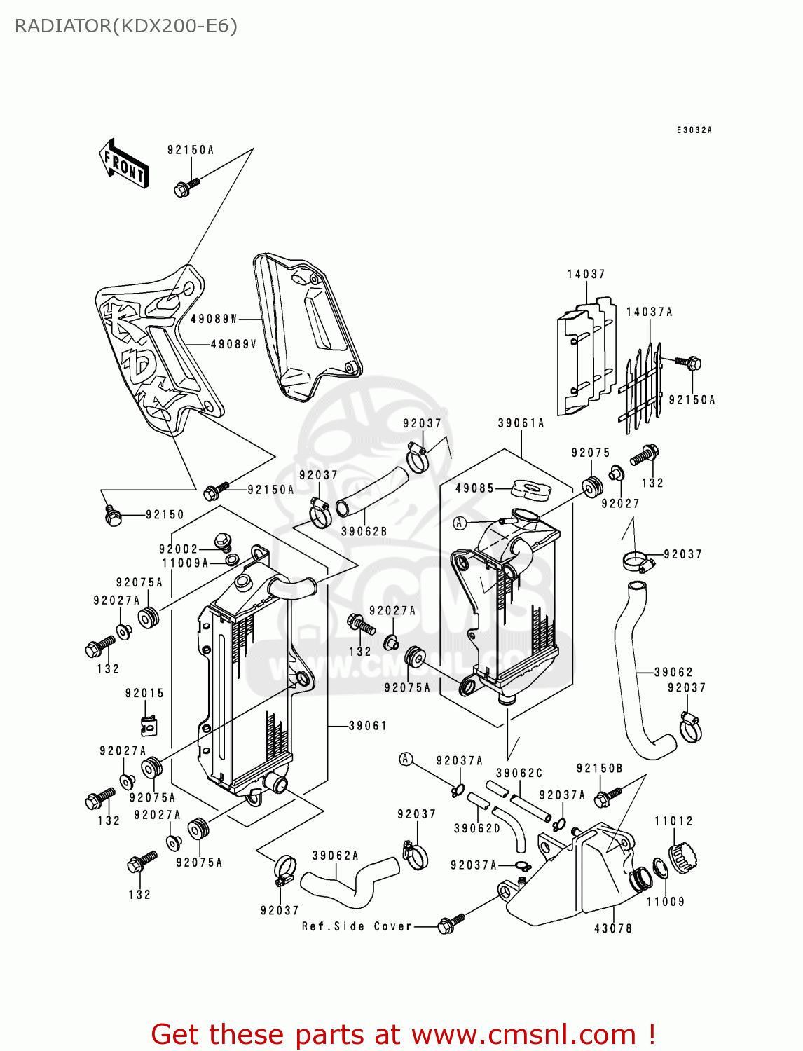 RADIATOR(KDX200-E6) KDX200-E6 1994 UNITED KINGDOM AL