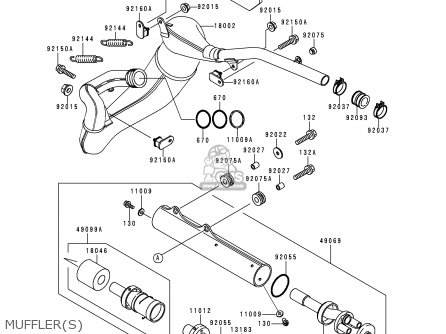 MUFFLER(S) - KDX200-E6 1994 UNITED KINGDOM AL