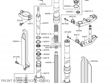 FRONT FORK(KDX200-E5/E6) - KDX200-E6 1994 UNITED KINGDOM AL