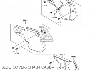 SIDE COVER/CHAIN CASE - KDX200-E6 1994 UNITED KINGDOM AL