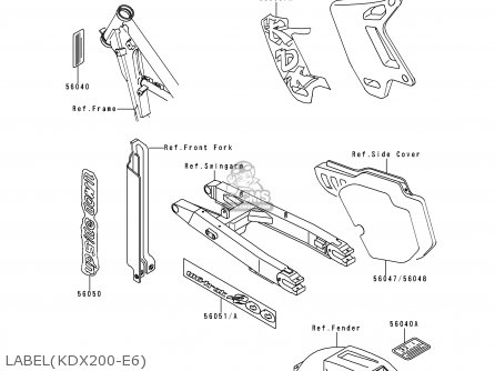 LABEL(KDX200-E6) - KDX200-E6 1994 UNITED KINGDOM AL