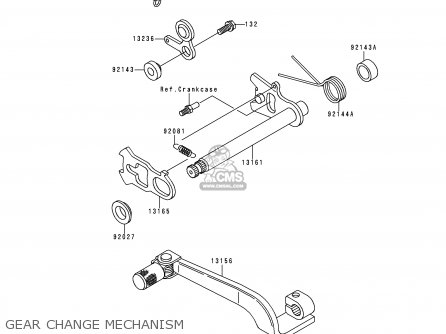 GEAR CHANGE MECHANISM - KDX200-E6 1994 USA CANADA